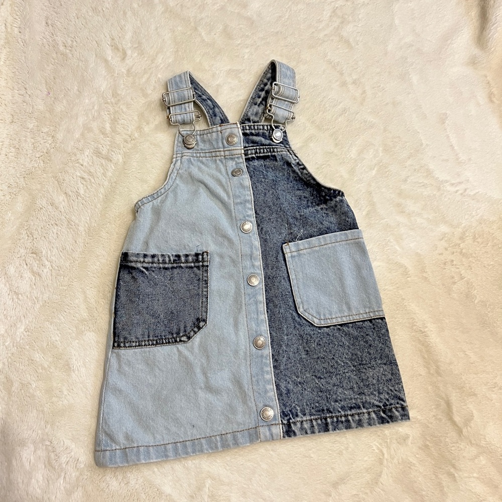 7 For All Mankind | Toddler Girl Denim Overall Dress